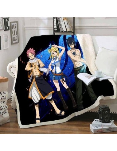 Coperta grigia di Fairy Tail Natsu Lucy basket pas cher